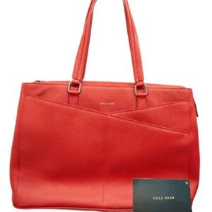COLE HAAN X AMERICAN AIRLINES WOMEN'S LEATHER BUSINESS TOTE LAPTOP FLIGHT BAG